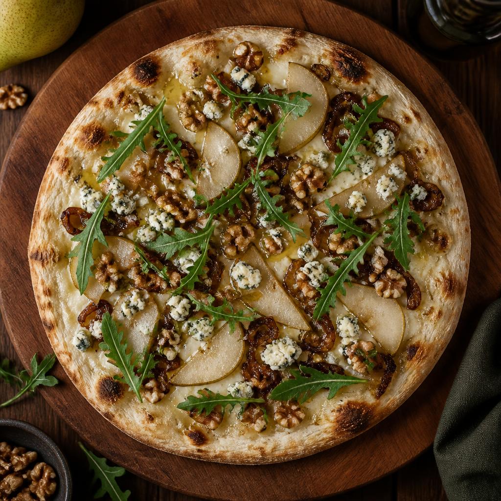 Karamelize Soğan & Gorgonzolalı Armut Pizza